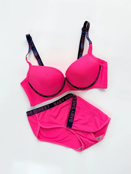 ست شورت و سوتین اسفنجی فنر دار نوار دوزی Baby sweet