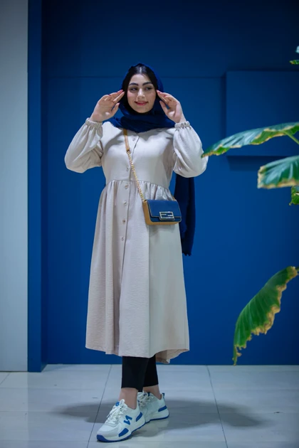 مانتو لوئیز جودون یقه هفت بلند