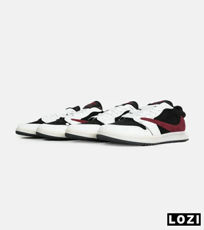 کفش کتانی مردانه قهوه ای سفید مشکی زرشکی NIKE travis scott