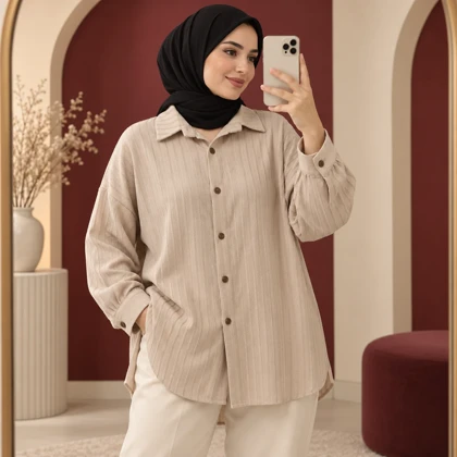 شومیز ژاکارد مدل پرنیان کد 6085
