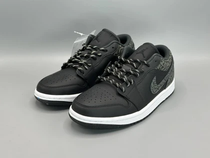 کتانی نایکی جردن1 لو الفنت مشکی زیره سفید/Nike AJ1 low