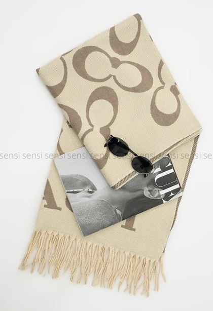 شال بافت موهری COACHوارداتی کد1004608