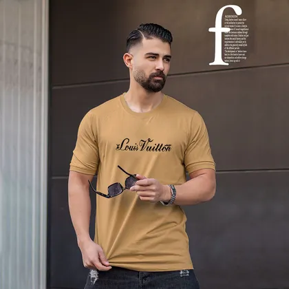 تیشرت مردانه Louis Vuitton نسکافه ای