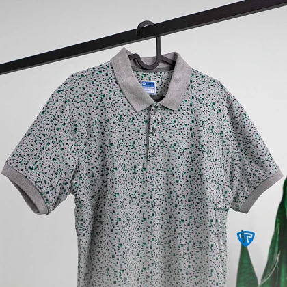 پولوشرت ضدتعریق مدل دیما طرح ملانژ سبز