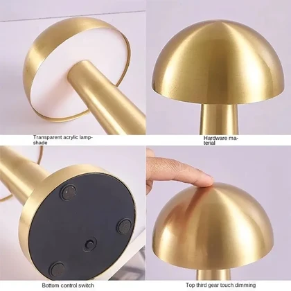 چراغ رومیزی LED مدل PC-8230 لمسی طلایی