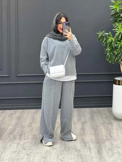 ست پشمی شلوار چاک‌دار