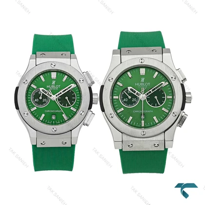 ساعت ست هابلوت سه موتوره نقره ای سبز Hublot-7269-S