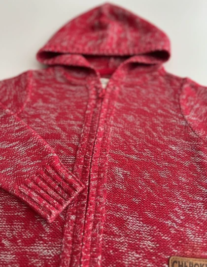 ژاکت بچگانه بافت کلاه دار 20037