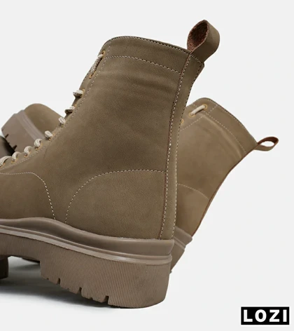 بوت مردانه کرم قهوه ای BERSHKA