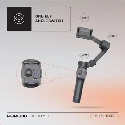گیمبال سه محوره پرودو مدل PORODO 3-AXIS GIMBAL STABILIZER PDLFST127BK