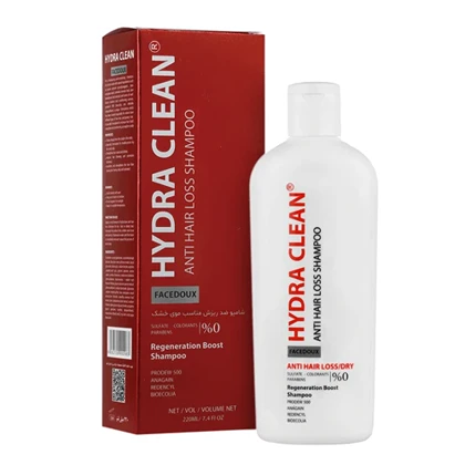 شامپو بدون سولفات ضد ریزش موی خشک هیدراکلین فیس دوکس 220 میل