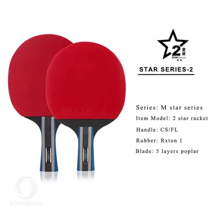 راکت پینگ پنگ لوکی مدل 2 ستاره RXTON 1