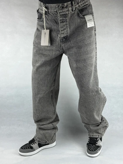 شلوار بگ مردانه طوسی ساده 153