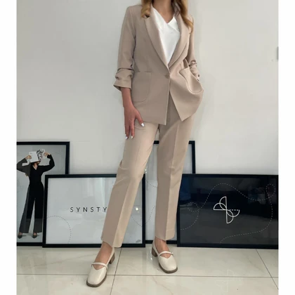 کت و شلوار زنانه کرپ کلودیا (Claudia) کد 5252