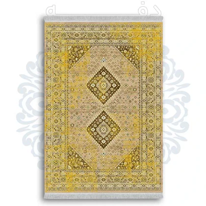 فرشینه از جنس پارچه هازان مخمل ترک طرح سنتی و مدرن برند دفه کد DDSMM258