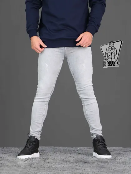 شلوار جین طوسی روشن ZARA