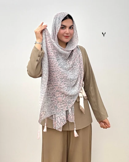 شال پلیسه دخترانه مدل پروانه
