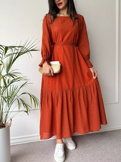 پیراهن حریر آستردار دنیز