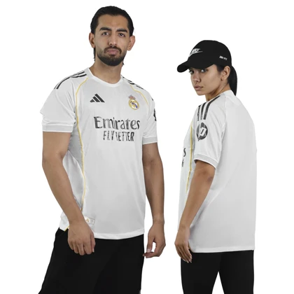 تیشرت فوتبالی پلیری رئال مادرید مدل Adidas-2025-26 سفید