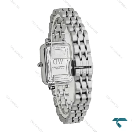 ساعت DW زنانه مستطیلی استیل صفحه سبز DW-6187-L