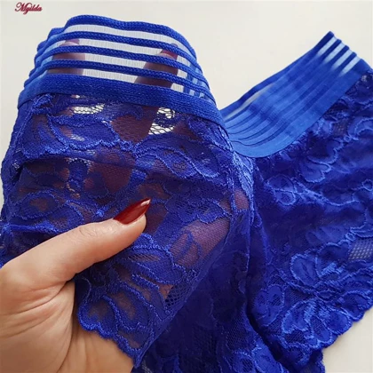 شورت زنانه مدل دانتل آبی