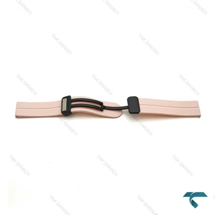 بند رابر ساعت امگا سواچ صورتی Strap-7850-U