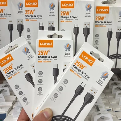 کابل آیفون لایتنینگ الدنیو Ldnio مدل LS851 توان 25 وات 1 متری