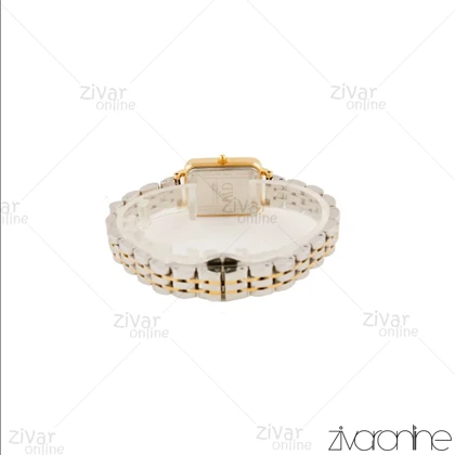 ساعت دنیل ولینگتون زنانه مستطیلی طلایی نقره ای ایندکس یونانی 105628