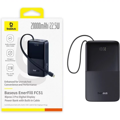 پاور بانک 20000 باسئوس Baseus اصل 22.5 وات مدل PPBD2P-2022 با کابل