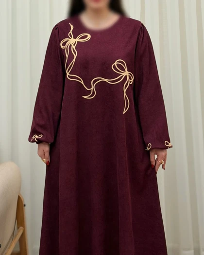 کفتان زنانه گلدوزی پاپیون