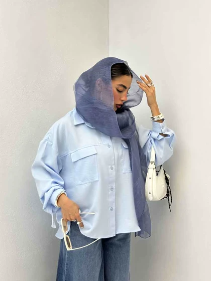 شومیز 2 جیب برش‌دار