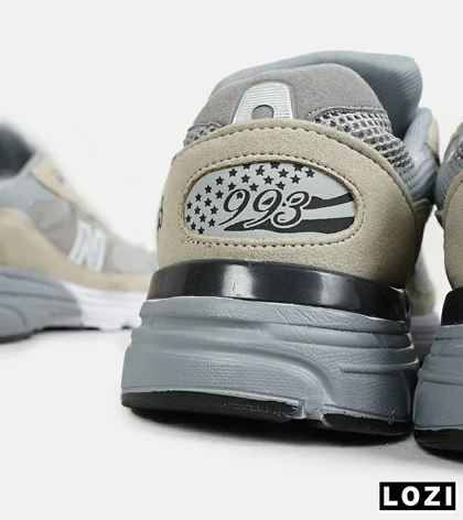 کفش کتانی بزرگ پا کرم طوسی NEW BALANCE 993