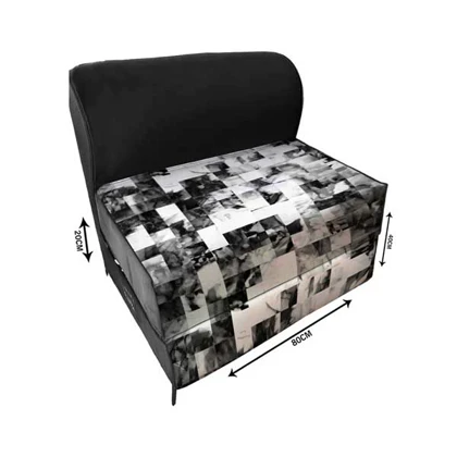 کاناپه تخت شو یک نفره شطرنجی طرحدار مدل M1121