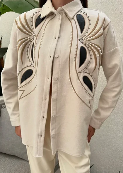 شومیز فوتر نگین دوزی