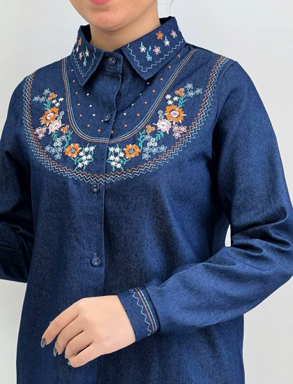 مانتو جین کاغذی مدل 4 کد 3789