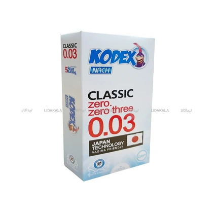 کاندوم ناچ کدکس مدل Classic 0.03 بسته 10 عددی