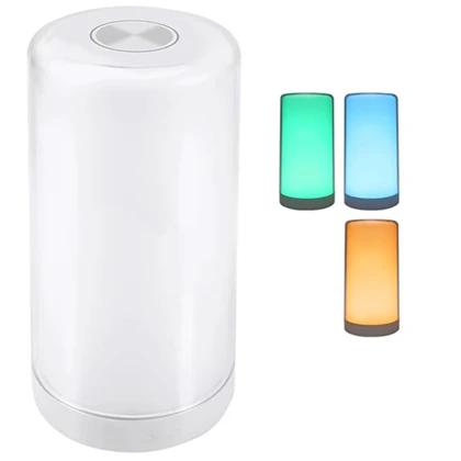 چراغ خواب لمسی مدل C107 شارژی با نور LED چند رنگ