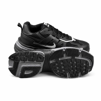 کفش کتانی مردانه بزرگ پا نایکی v2k رنگ مشکی طوسی Nike V2k