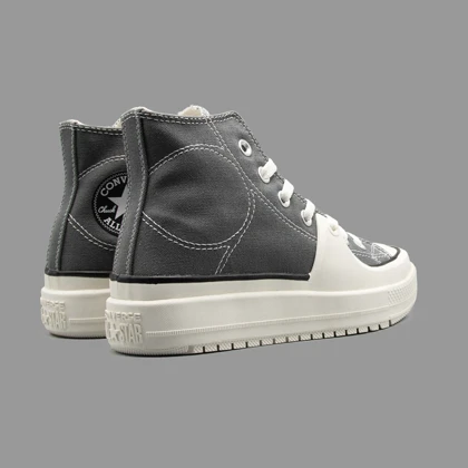 کانورس کانستراکت طوسی ساق‌دار Converse Construct Gray Hightop