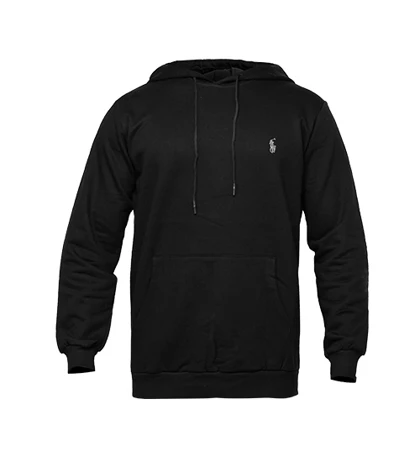 هودی مردانه کلاه دار مشکی ساده Polo