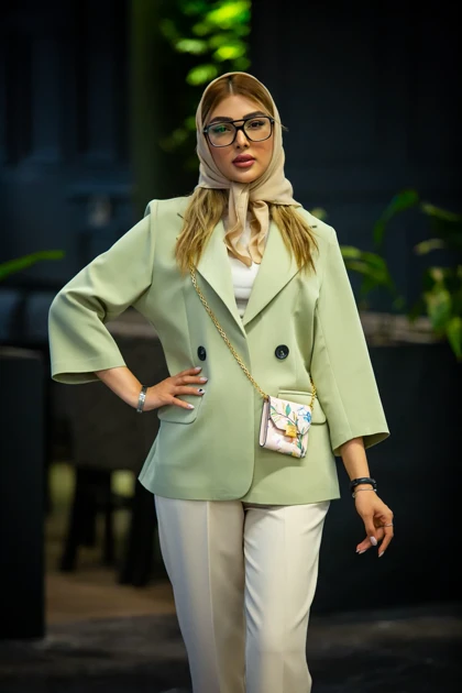 مانتو سوپر مازراتی آستین سه ربع