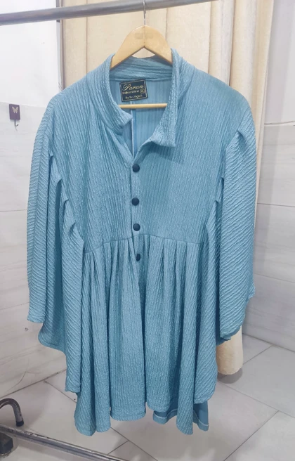 مانتو زنانه ریون پفکی