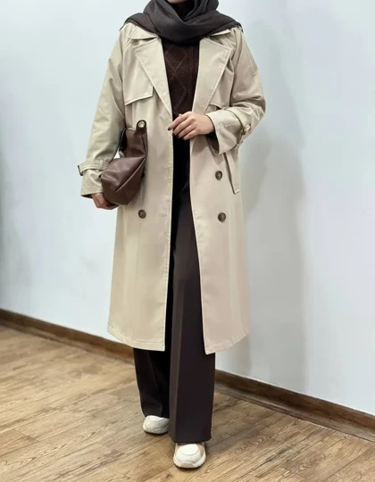 بارانی بلند ضد آب دنیز