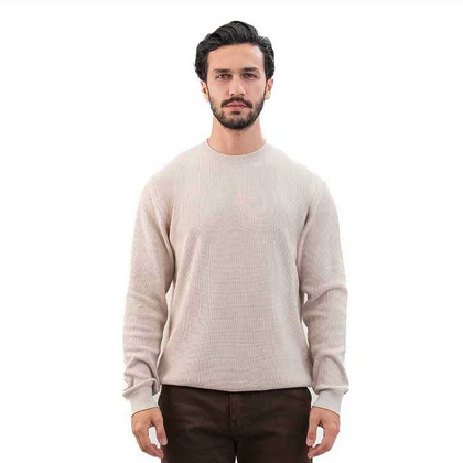 پلیور بافت یقه گرد رگولارفیت مردانه - 03252158