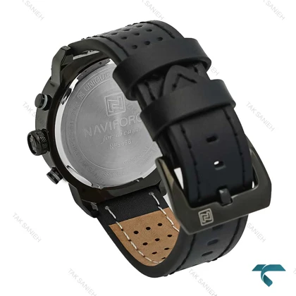 ساعت مچی مردانه نیوی فورس NF9068 بندچرمی فول مشکی NaviForce-7336-G