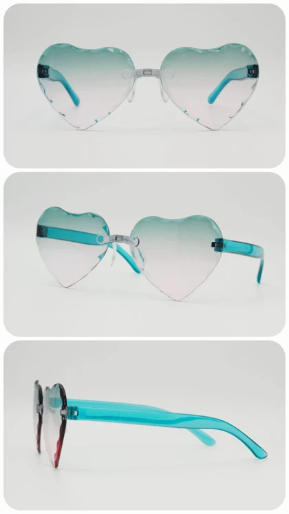 عینک آفتابی بچگانه اسپرت قلبی با شیشه‌های ضد اشعه UV