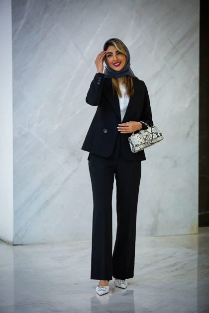 کت شلوار یقه بلیزر 2 دکمه