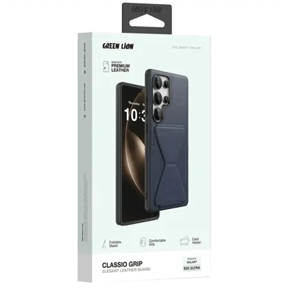 قاب گوشی سامسونگ S25 Ultra گرین لاین مدل GNSLRCS25UBK استند دار