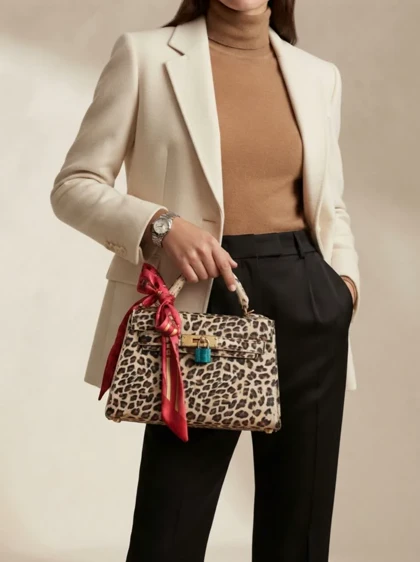 کیف HERMES وارداتی پلنگی هرمس ترند مد