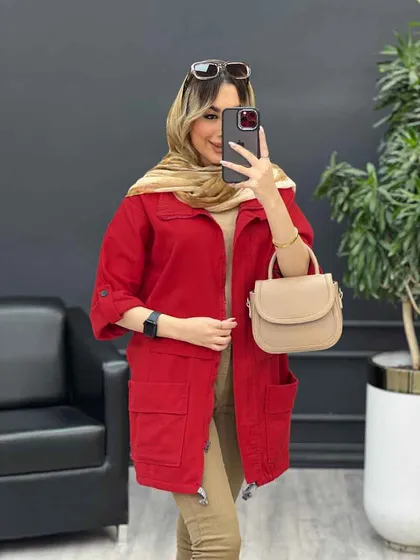 مانتو جلو زیپ پایین گت